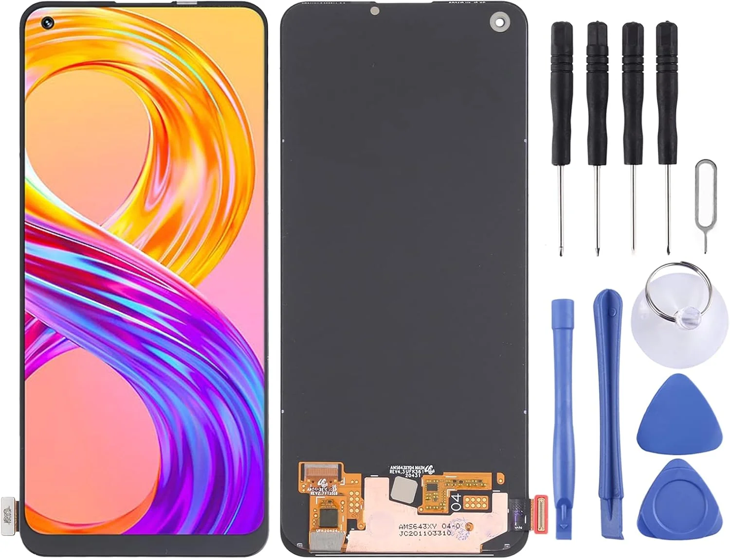 مجموعه کامل صفحه نمایش LCD و دیجیتایزر برای OPPO Realme 8 Pro