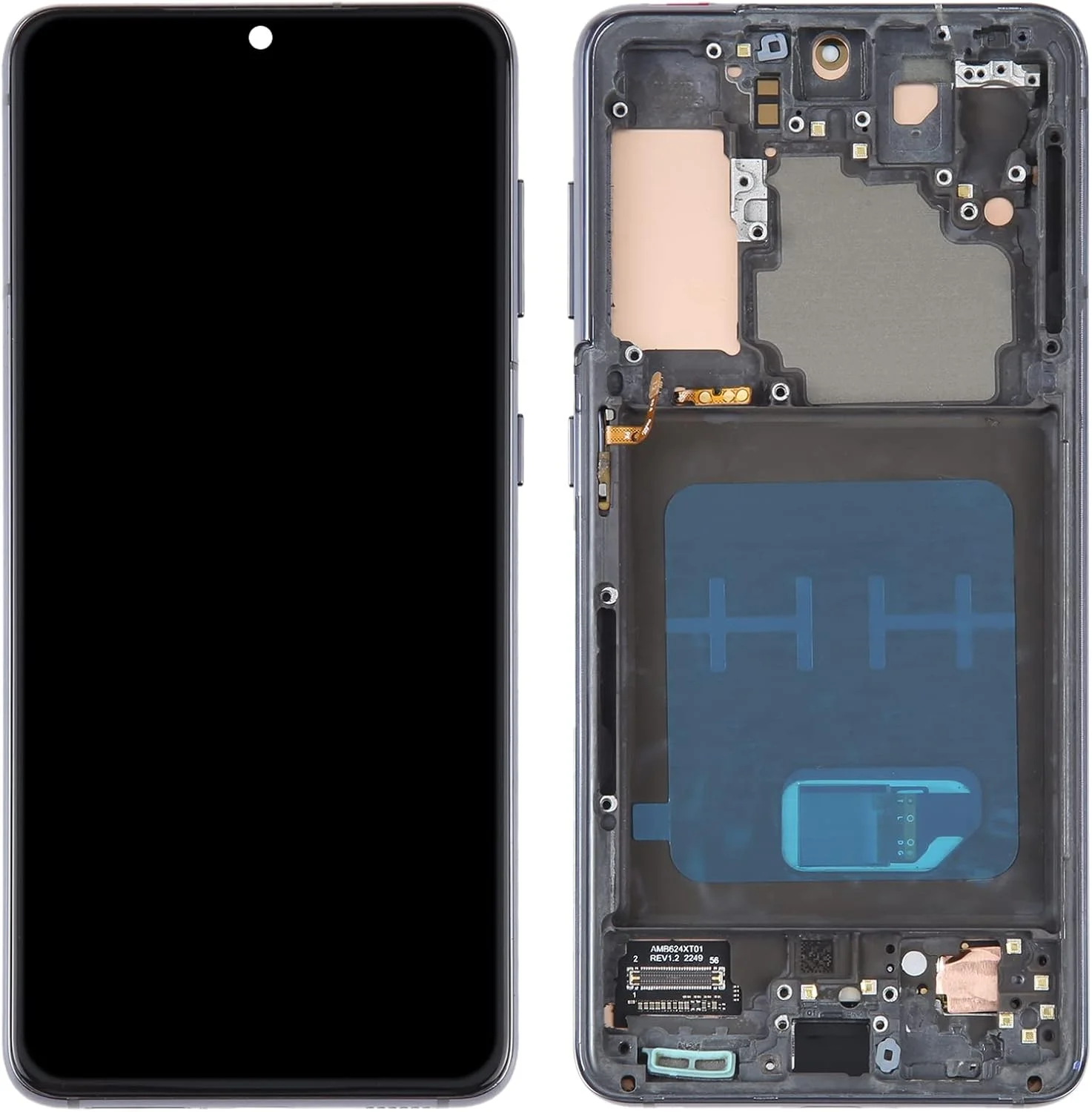 صفحه نمایش LCD با جنس OLED 6.2 اینچی مناسب برای گوشی گلکسی S21 5G SM-G991B به همراه فریم (مشکی)