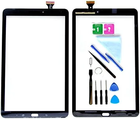 تاچ اسکرین مشکی جایگزین شیشه دیجیتایزر برای تبلت سامسونگ گلکسی تب 9.6 SM-T560 T560 T561 (بدون LCD) به همراه چسب و ابزار