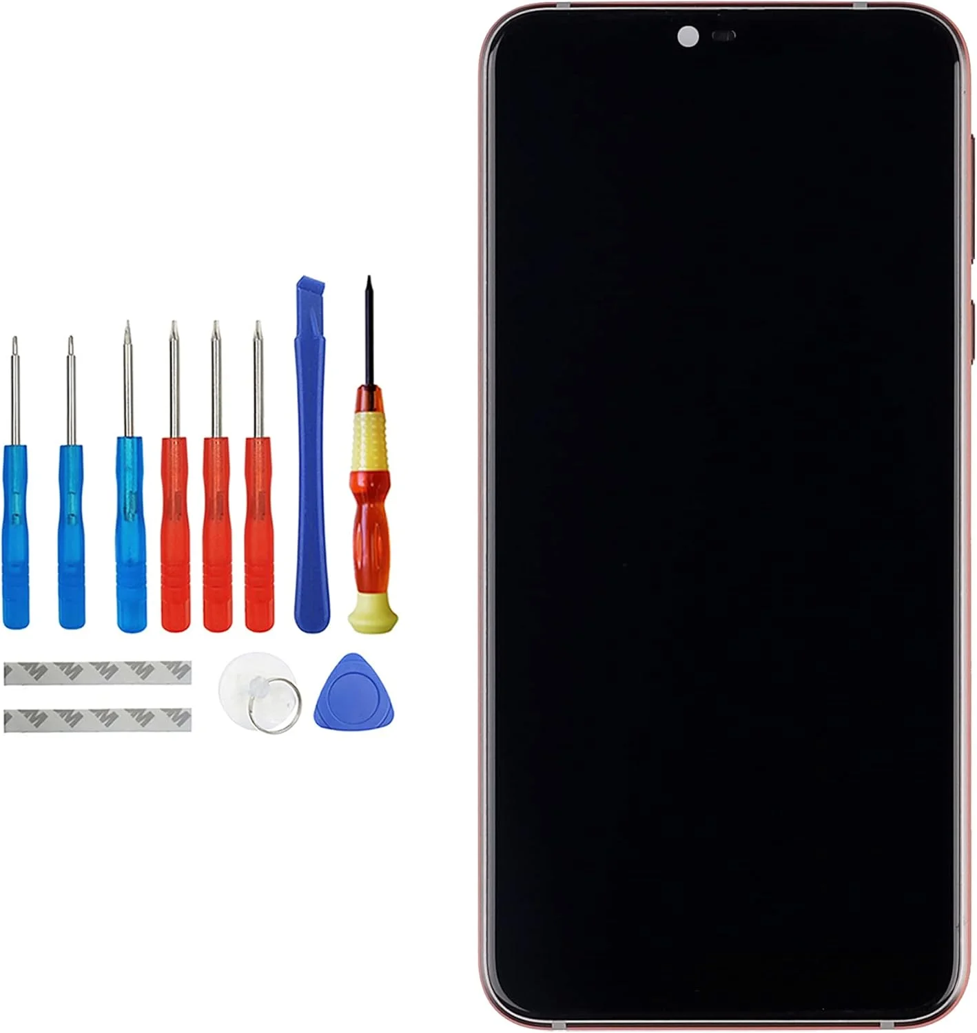 صفحه نمایش LCD سازگار با نوکیا 7.1 مدل های TA-1100 TA-1097 TA-1085 TA-1095 TA-1096 به همراه فریم فولادی براق، تاچ اسکرین و ابزار تعمیر