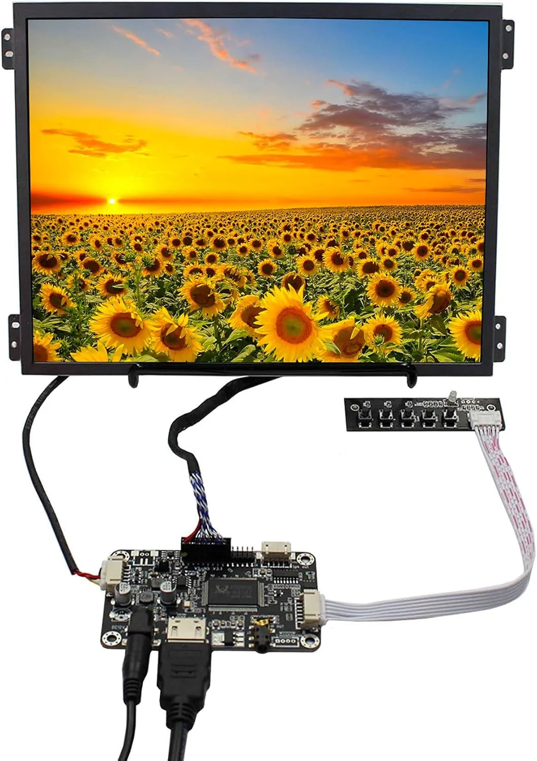 VSDISPLAY صفحه نمایش 10.4 اینچی VS104T-004A با رزولوشن 1024x768 و روشنایی 600nit IPS به همراه برد کنترلر LCD، جایگزین برای G104XVN01.0/G104X1-L03