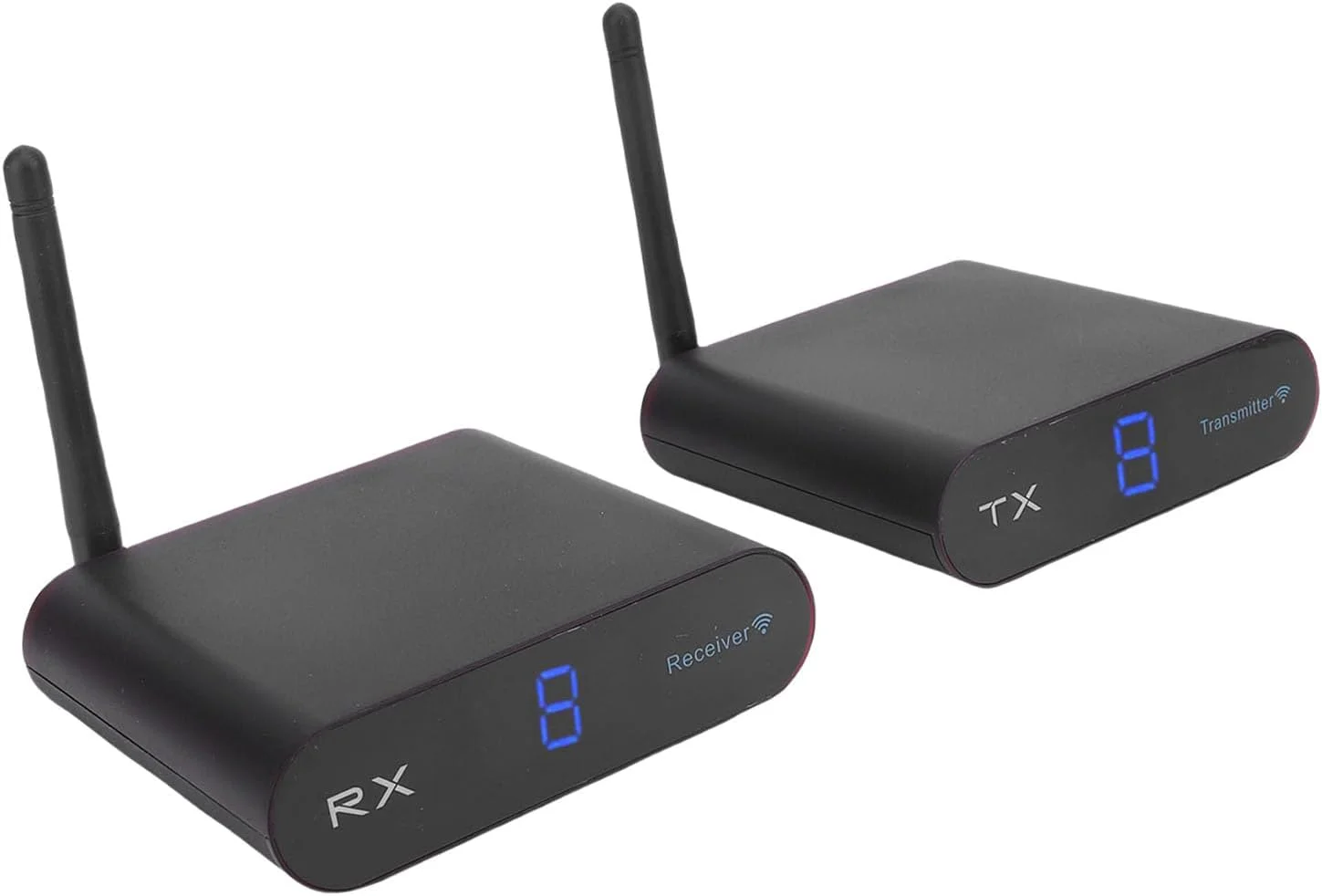 فرستنده و گیرنده بی سیم AV Annadue، کیت صوتی و تصویری برد بلند 5.8 گیگاهرتز 300 متری، نمایشگر دیجیتال 8 کاناله، پشتیبانی از PAL NTSC، فناوری ضد تداخل (دوشاخه بریتانیایی)