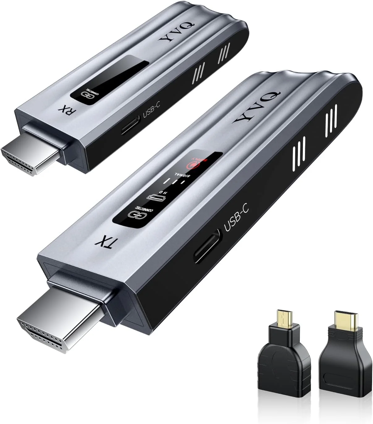 فرستنده و گیرنده HDMI بیسیم YVQ، رمزگشایی 4K، اتصال و پخش 2.4G/5G، بدون نیاز به برنامه/بلوتوث، بدنه فلزی، برای پخش ویدئو و صدا فرستنده و گیرنده HDMI بیسیم YVQ، رمزگشایی 4K، اتصال و پخش 2.4G/5G، بدون نیاز به برنامه/بلوتوث، بدنه فلزی، برای پخش ویدئو و صدا