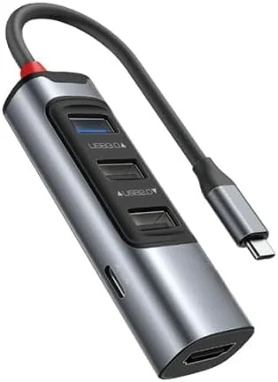 هاب USB C یسیدو HB22 5 در 1 | PD 100W برای لپ تاپ، تبلت، تلفن همراه، پشتیبانی از عملکرد OTG.