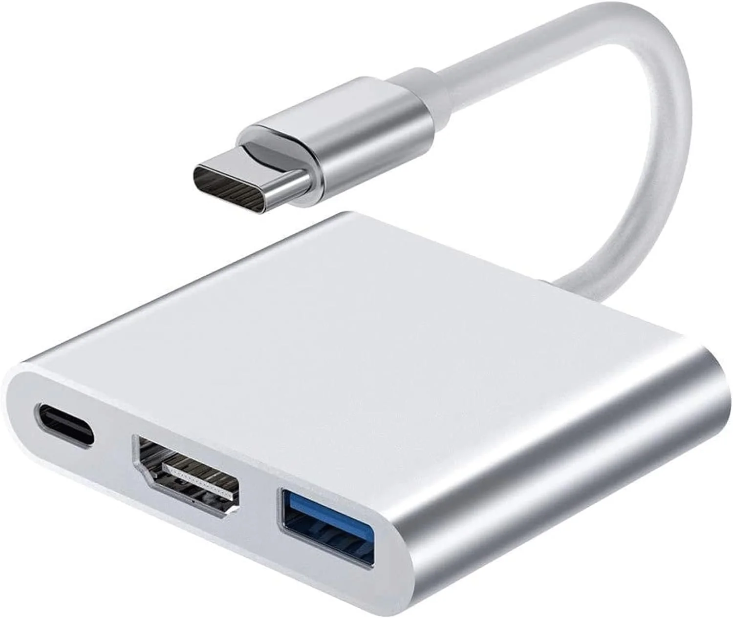 آداپتور تایپ سی به HDMI میکروور برای سوئیچ N - هاب USB تایپ سی، پورت شارژ USB-C، دانگل خروجی HDMI ویدیو صدا AV کابل مبدل آداپتور (رنگ ممکن است متفاوت باشد)