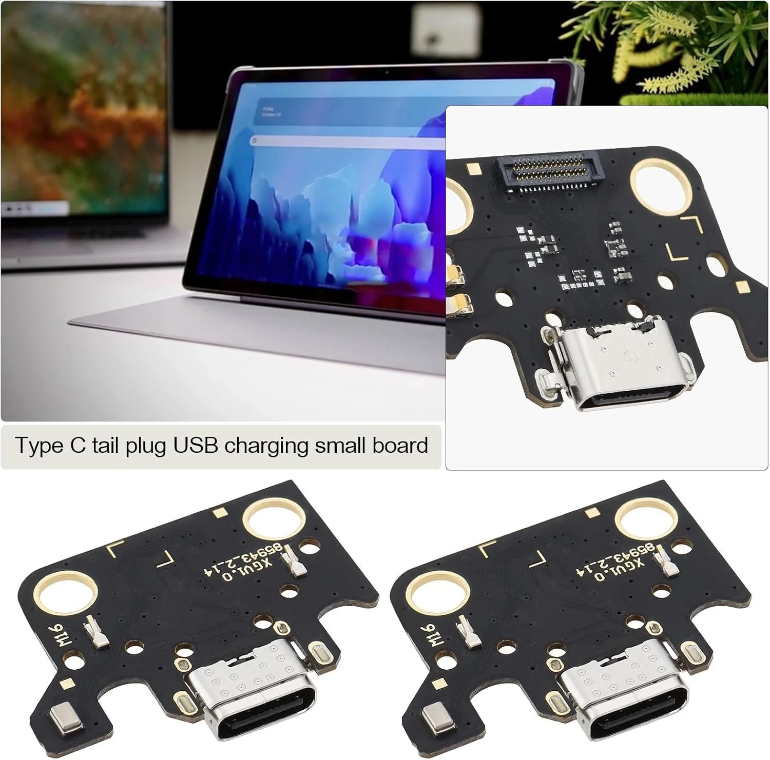 مجموعه 2 عددی پورت شارژ USB Type-C جایگزین سازگار با تبلت سامسونگ گلکسی تب A7 10.4 مدل SM-T500 T505، قطعه تعمیر کابل فلت پورت