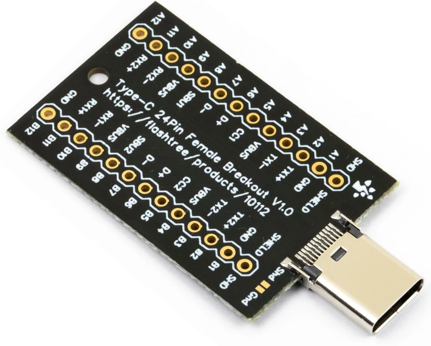 برد خروجی مادگی USB Type C، ۲۴ پین، خروجی کامل پین ها، جایگزین رابط USB C (بسته ۲ عددی)