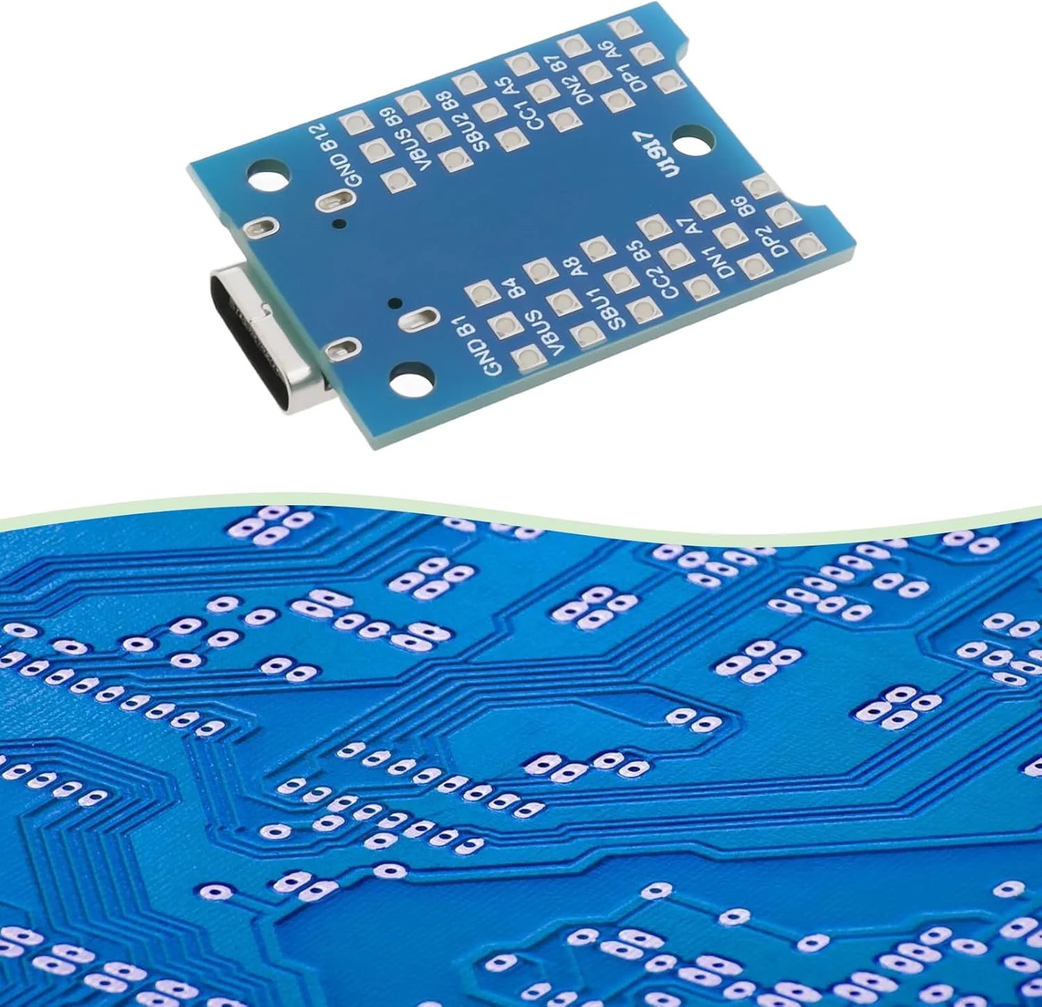 برد آداپتور USB-C مدل eMagTech شامل 4 عدد برد آداپتور USB 3.1 Type-C مادگی، برد تست PCB Type C برای دیباگ، عیب یابی و تست عملکرد