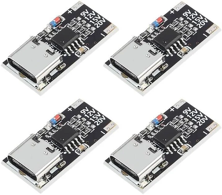 ماژول برد تریگر USB-C PD چهارتایی، برد فریب PD/QC، شارژ سریع USB Type-c به 12 ولت، ماژول افزایش دهنده توان شارژر پرسرعت برای روتر لپ تاپ