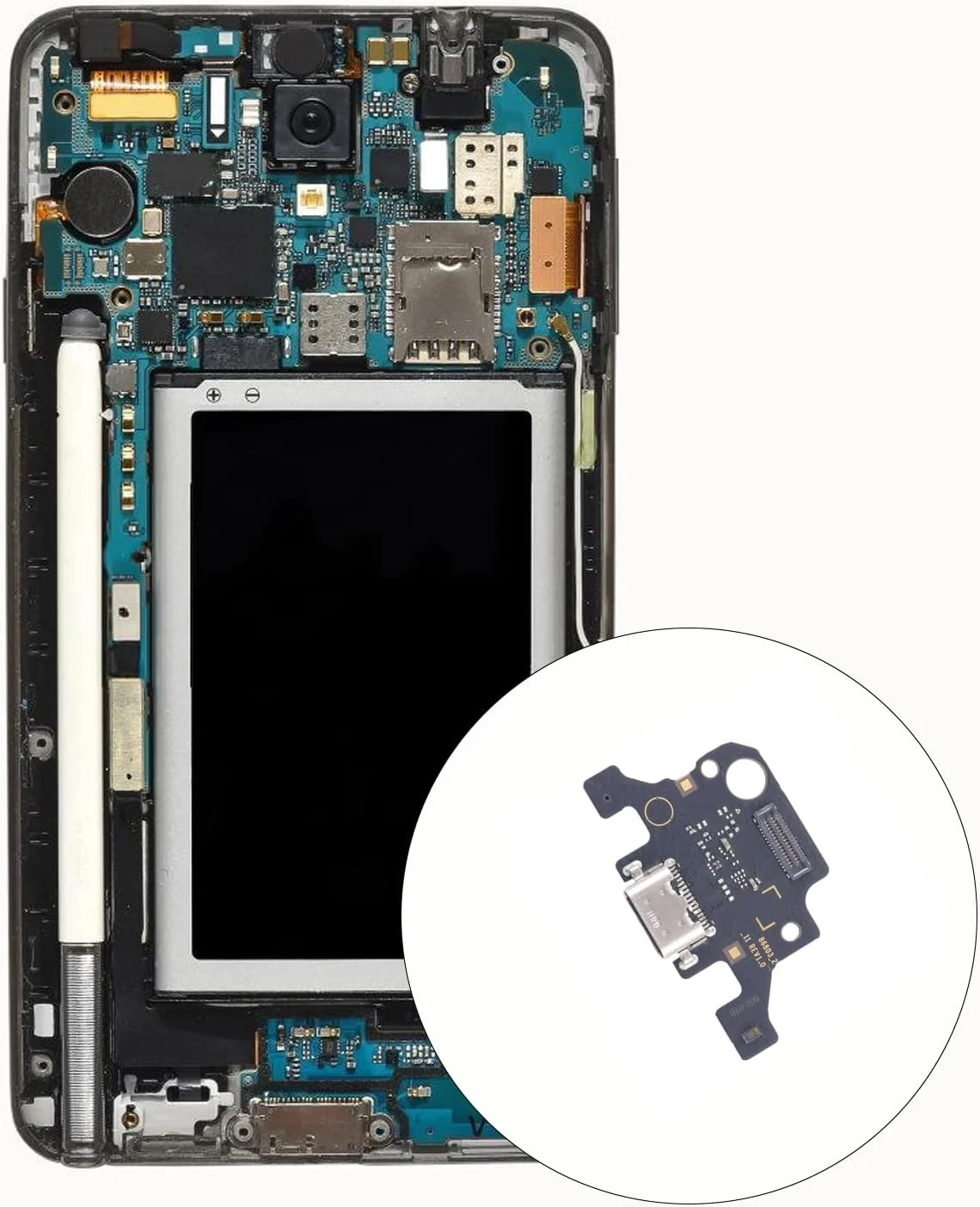 کابل فلت پورت شارژ جایگزین برای تبلت Tab A9+ X215/X210، شارژ سریع USB C، برد پاور 15 واتی