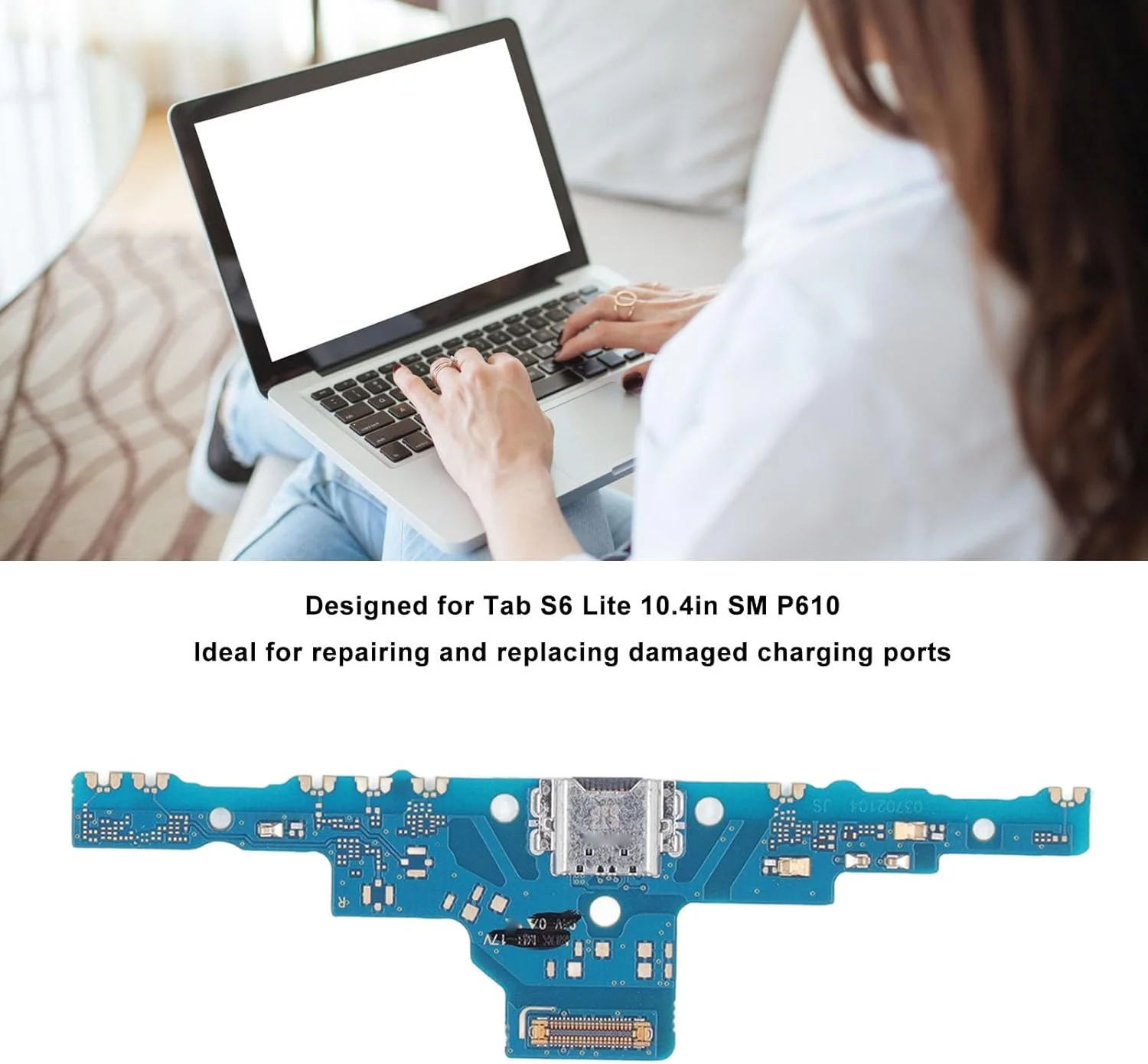 درگاه شارژ USB تبلت Tab S6 Lite 10.4 اینچی مدل SM P610