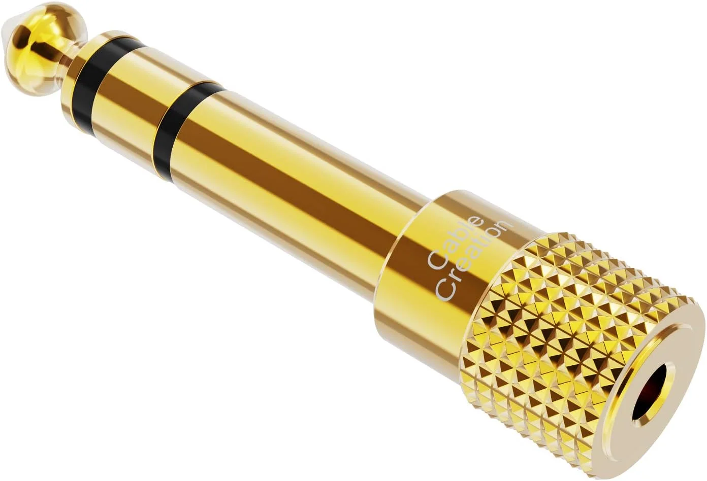 تبدیل کننده استریو 6.35mm به جک استریو 3.5mm CableCreation، نری 6.35mm به مادگی 3.5mm، روکش طلا