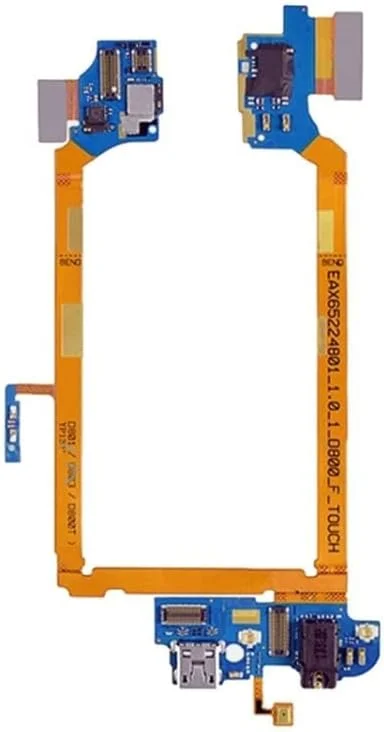 کابل فلت پورت اتصال شارژ USB، کابل فلت جک صوتی هدفون و کابل فلت میکروفون برای LG G2 / D800 / D801 / D803 / D800T