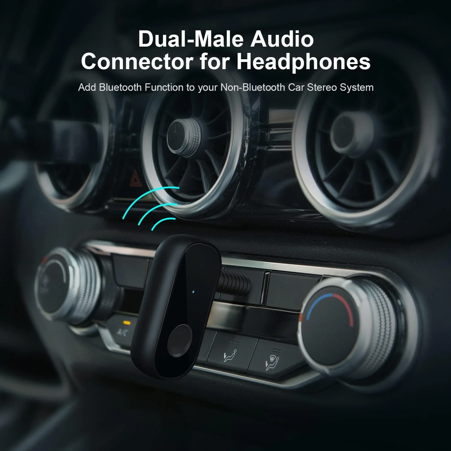 تبدیل 2 عددی جک استریو 3.5 میلی‌متری به آداپتور نر به نر صدا 3.5 میلی‌متری با روکش طلا برای دریافت بلوتوث CableCreation