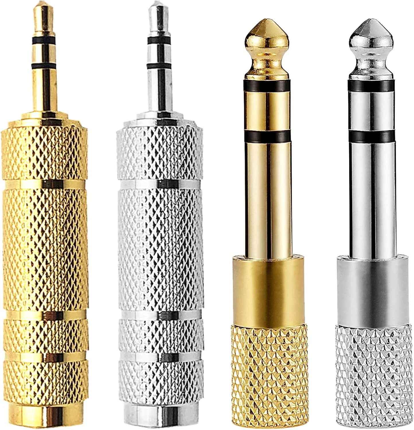 آداپتور جک هدفون 4 عددی، 6.35 میلی‌متری (1/4 اینچ) نری به 3.5 میلی‌متری (1/8 اینچ) مادگی، آداپتور جک استریو 3.5 میلی‌متری نری به 6.35 میلی‌متری مادگی، تبدیل کننده جک هدفون Aux به جک