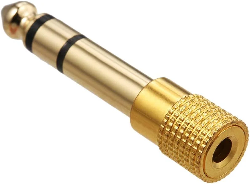 آداپتور جک صوتی 5 عددی Beauenty، تبدیل کننده جک استریو 6.35 میلی متری نر به 3.5 میلی متری ماده برای میکروفون، هدفون، آمپلی فایر