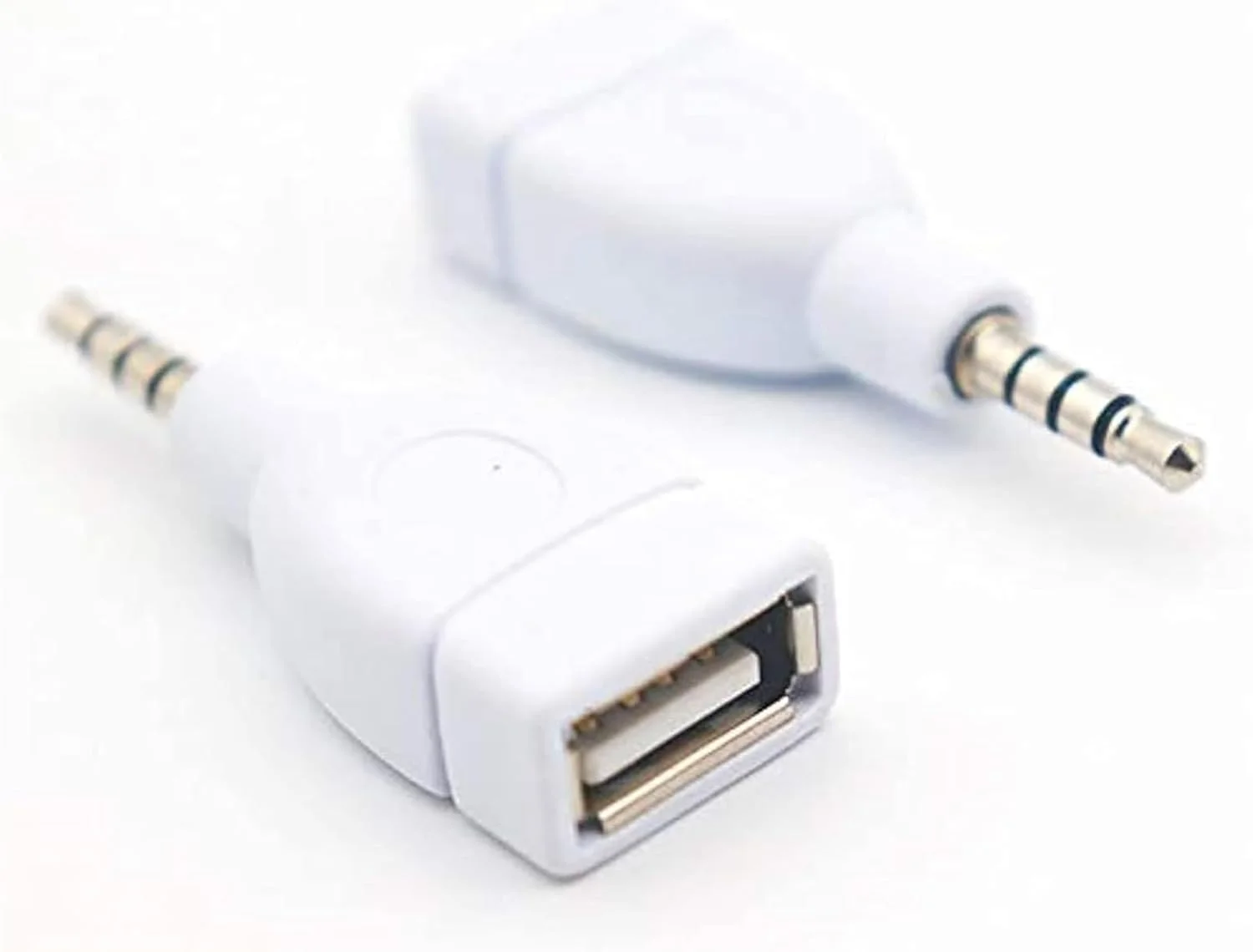 تبدیل کننده 2 عددی THE WHITE SHOP پلاگ AUX نر 3.5 میلی متری به آداپتور تبدیل کننده USB 2.0 ماده برای لوازم جانبی اتصال خودرو