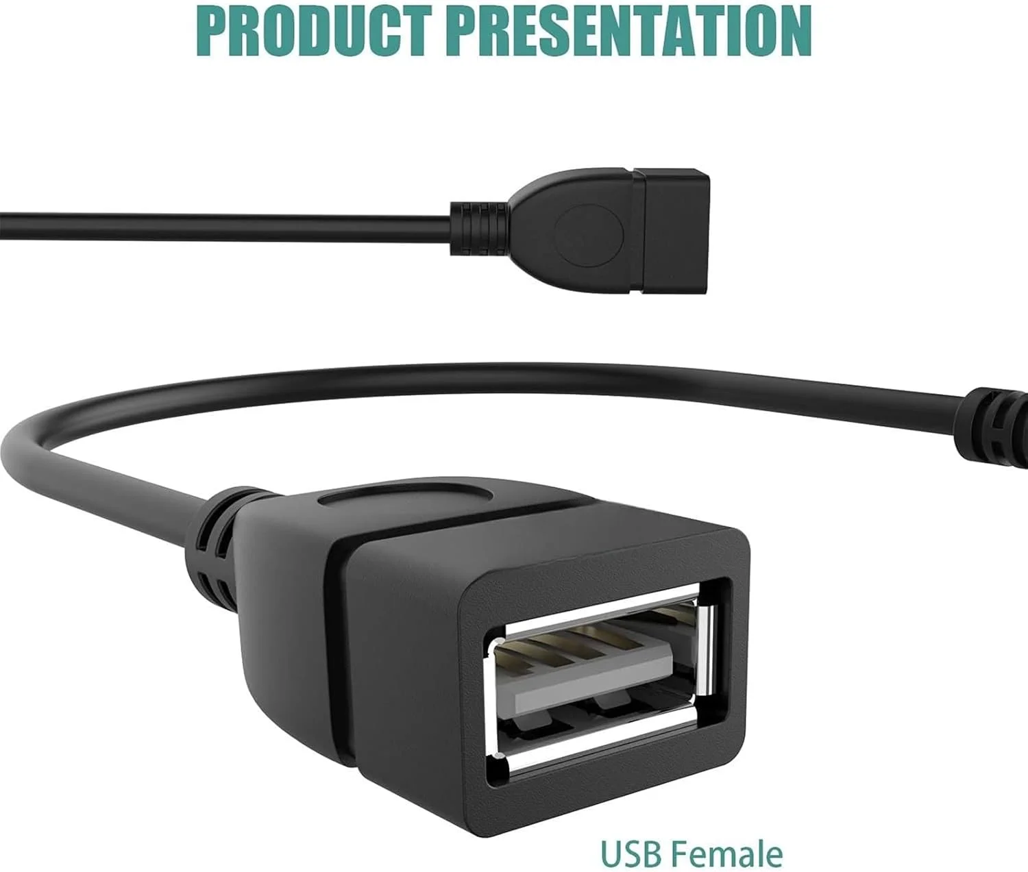 آداپتور صوتی USB به AUX فروشگاه THE WHITE SHOP، آداپتور 3.5 میلی متری نر به USB ماده برای پخش موسیقی با فلش مموری در خودروی شما، فقط زمانی کار می کند که پورت AUX 3.5 میلی متری خودروی شما دارای عملکرد رمزگشایی صدا باشد