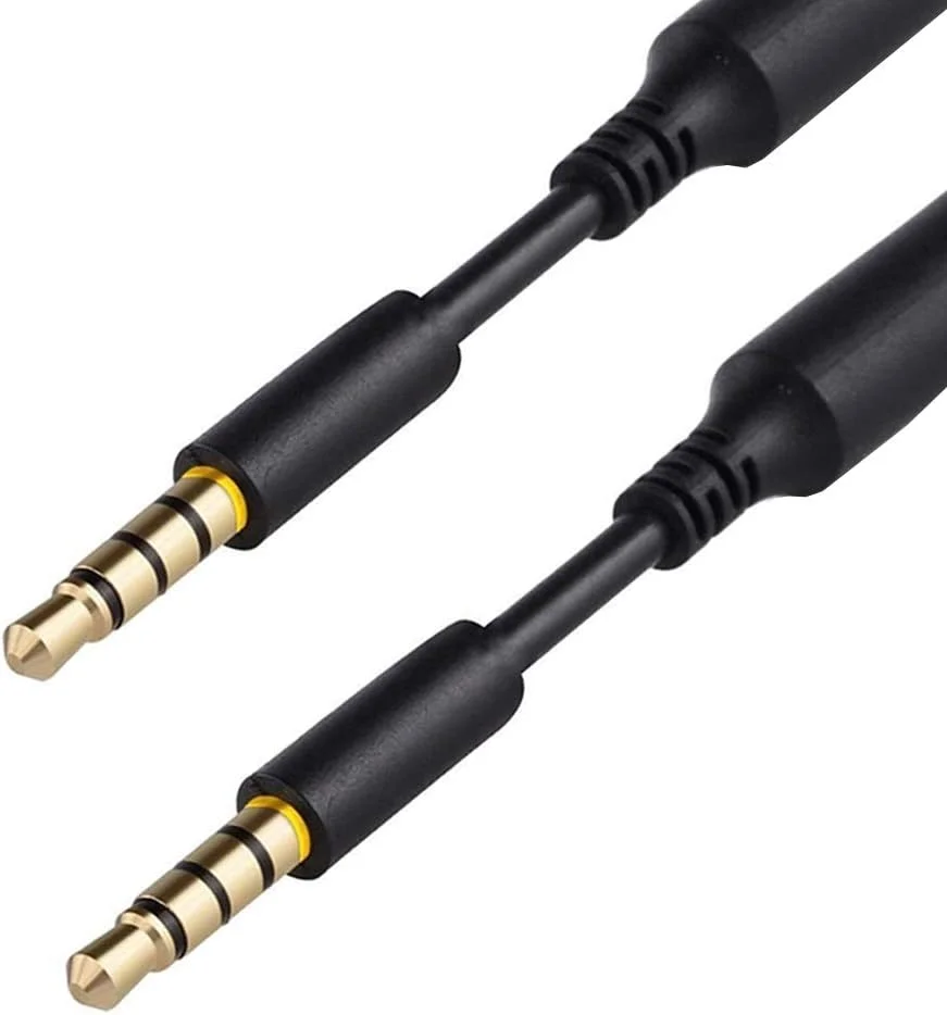 افزایش دهنده جک صوتی هدست VANTIYAUS (2 عدد) آداپتور افزایش دهنده جک صوتی هدفون با روکش طلای 3.5 میلی متری، کابل هدفون ضد آب