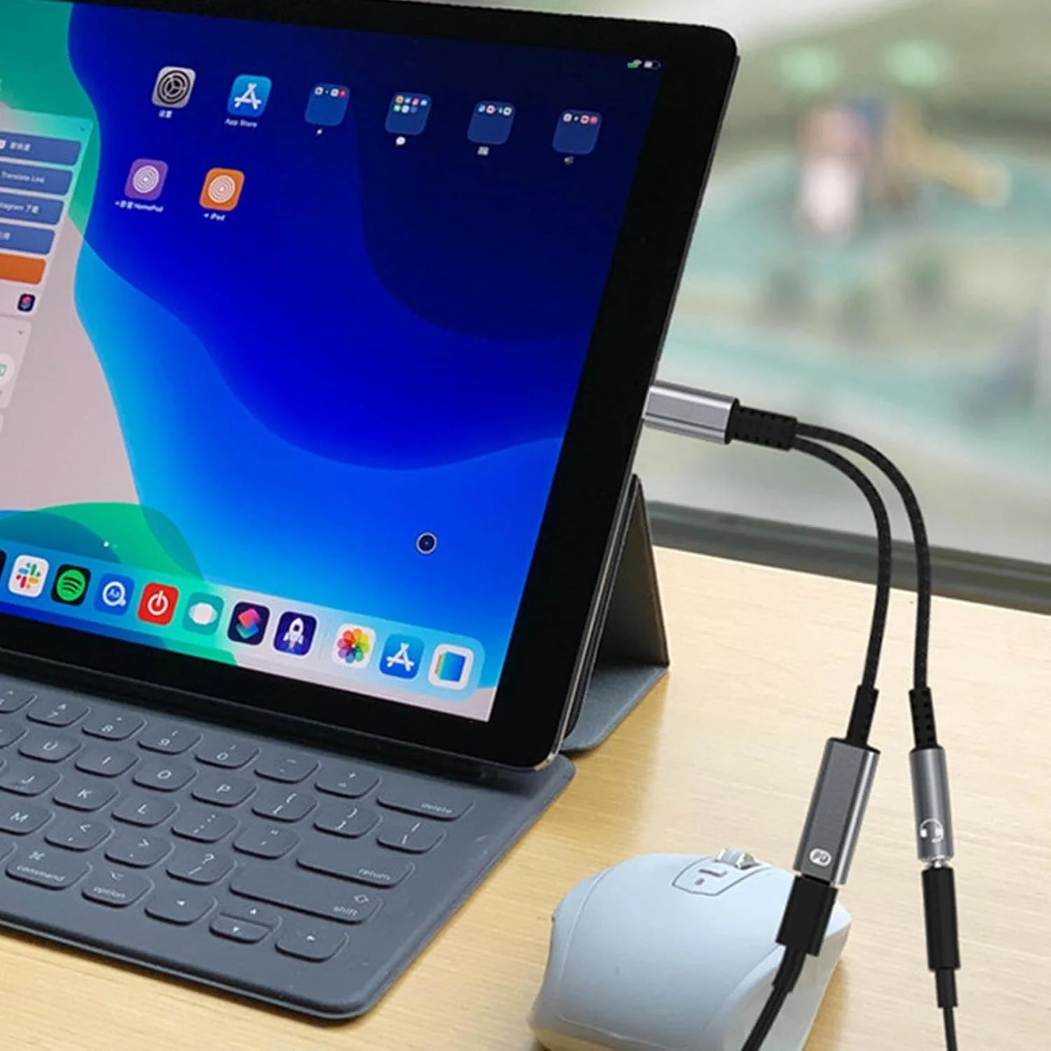 تبدیل Type-C به هدفون و شارژر - اسپلیتر جک هدفون صدا و شارژر با پورت Type-C، اسپلیتر جک مادگی با پورت شارژ سریع برای لپ تاپ و تلفن هوشمند