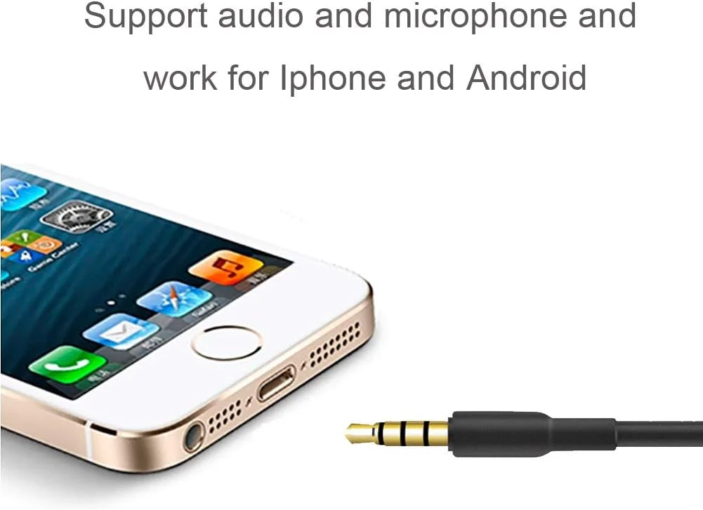 افزایش دهنده جک صوتی هدست VANTIYAUS (2 عدد) آداپتور افزایش دهنده جک صوتی هدفون با روکش طلای 3.5 میلی متری، کابل هدفون ضد آب