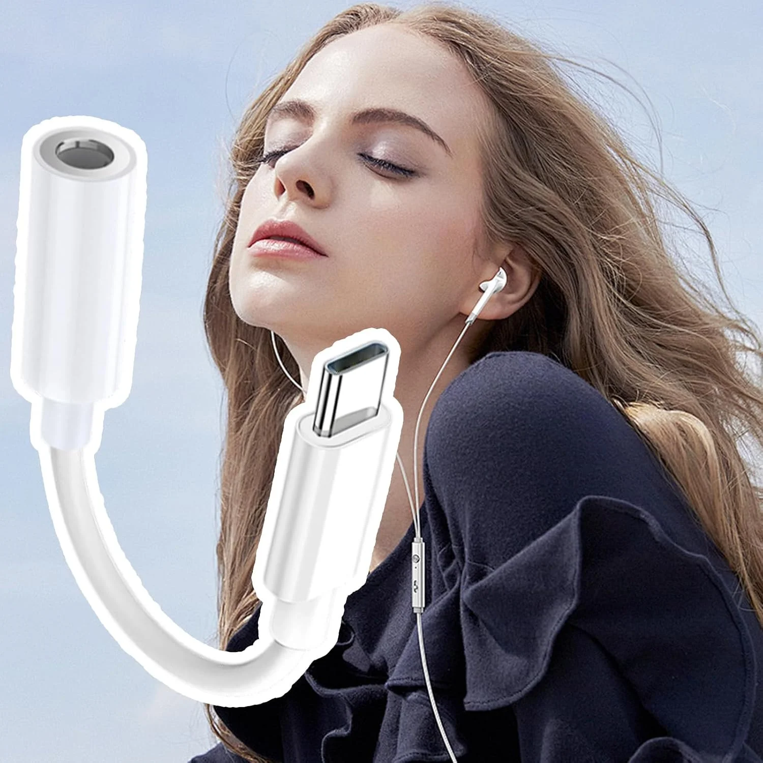 تبدیل Type C به جک صوتی، تبدیل کننده جک هدفون - اتصال 3.5 میلی متری برای تلفن هوشمند، لپ تاپ، هدست بازی، تماس های کنفرانسی، ضبط استودیو، تجهیزات دی جی