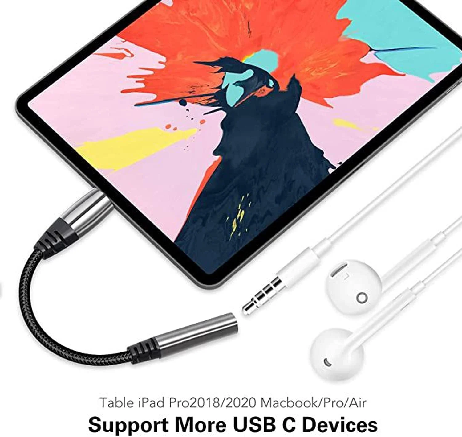 آداپتور USB Type-C به جک هدفون 3.5 میلی‌متری برای Pixel 4 3 2 XL، Samsung Galaxy Note 10