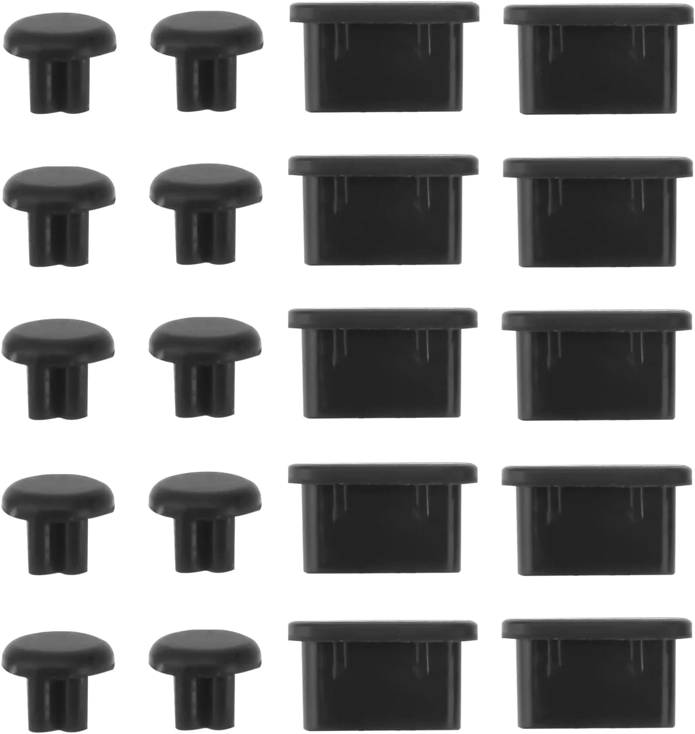 10 جفت درپوش ضد گرد و غبار 3.5 میلی متری تلفن - تمیز کننده پورت، پوشش ضد گرد و غبار شارژ، درپوش ضد گرد و غبار جک هدفون (مشکی)