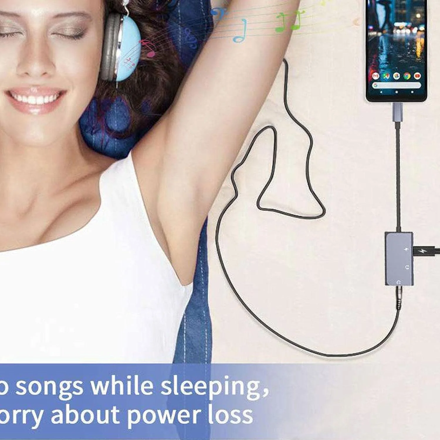 آداپتور هدفون و شارژر NALACAL، تبدیل Type C به جک صوتی 3.5 میلی متری و کابل دانگل شارژ سریع 3 در 1 برای تلفن های همراه، تبلت ها و لپ تاپ ها