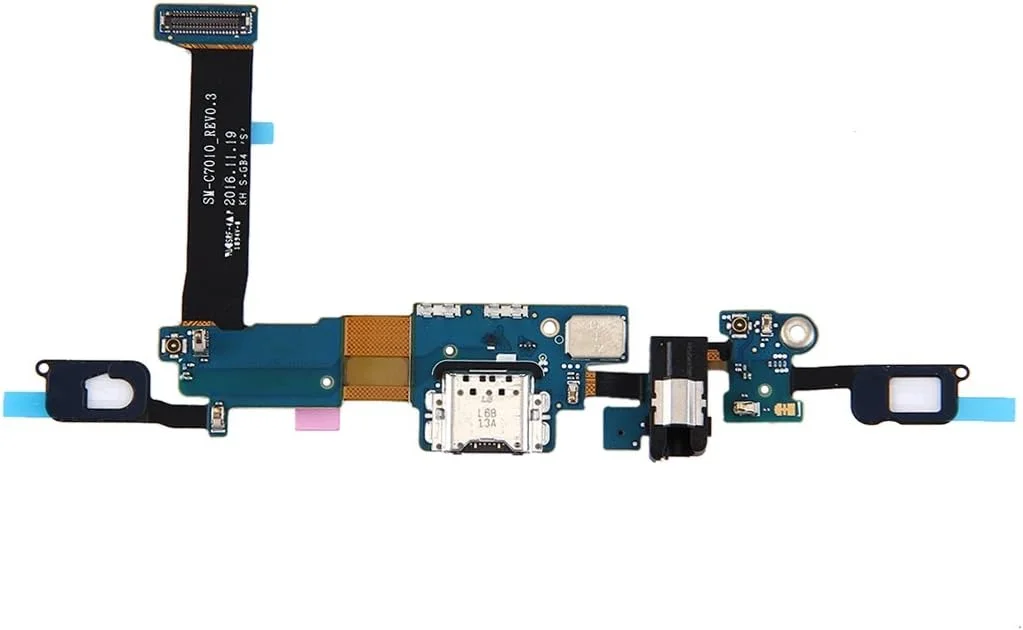 قطعه تعویضی موبایل برای درگاه شارژ، دکمه هوم و کابل فلکسی جک هدفون گلکسی C7 Pro / C7010