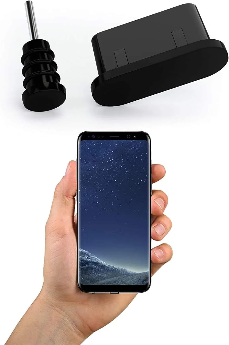 درپوش های ضد گرد و غبار 10 عددی innoGadgets برای تلفن های هوشمند، مک بوک، لپ تاپ | درپوش گرد و غبار USB-C، محافظت برای هر پورت USB-C و جک هدفون - Samsung Galaxy S8, S9 | درپوش گرد و غبار سیلیکونی