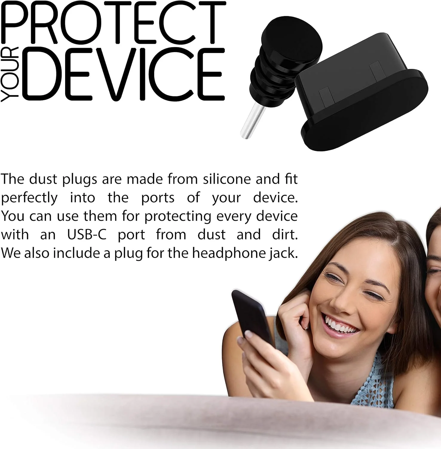 درپوش های ضد گرد و غبار 10 عددی innoGadgets برای تلفن های هوشمند، مک بوک، لپ تاپ | درپوش گرد و غبار USB-C، محافظت برای هر پورت USB-C و جک هدفون - Samsung Galaxy S8, S9 | درپوش گرد و غبار سیلیکونی درپوش های ضد گرد و غبار 10 عددی innoGadgets برای تلفن های هوشمند، مک بوک، لپ تاپ | درپوش گرد و غبار USB-C، محافظت برای هر پورت USB-C و جک هدفون - Samsung Galaxy S8, S9 | درپوش گرد و غبار سیلیکونی