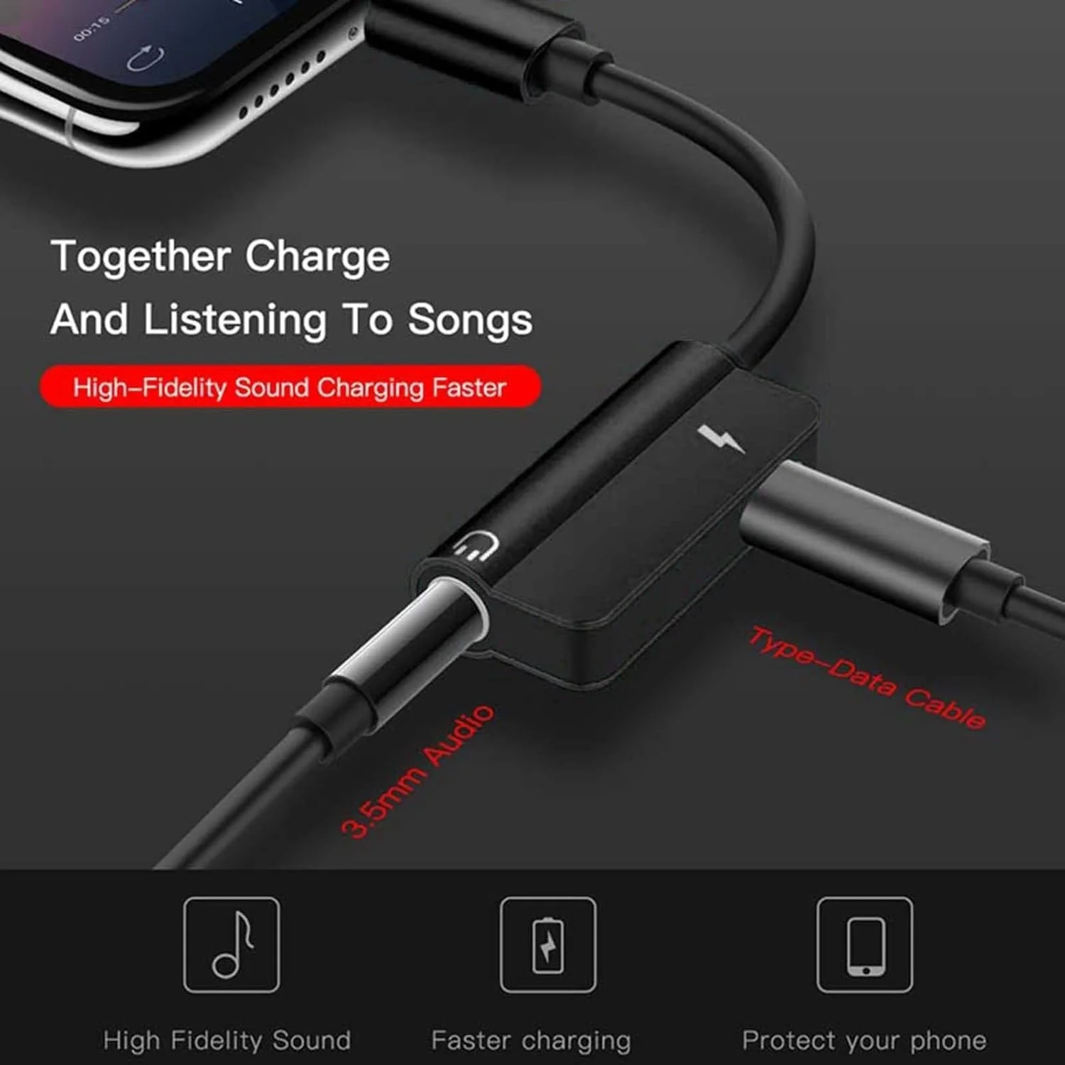تبدیل USB-C به جک 3.5 میلیمتری هدفون و شارژر، کابل آداپتور USB-C به AUX (مشکی، تک سایز) 2 عددی تبدیل USB-C به جک 3.5 میلیمتری هدفون و شارژر، کابل آداپتور USB-C به AUX (مشکی، تک سایز) 2 عددی