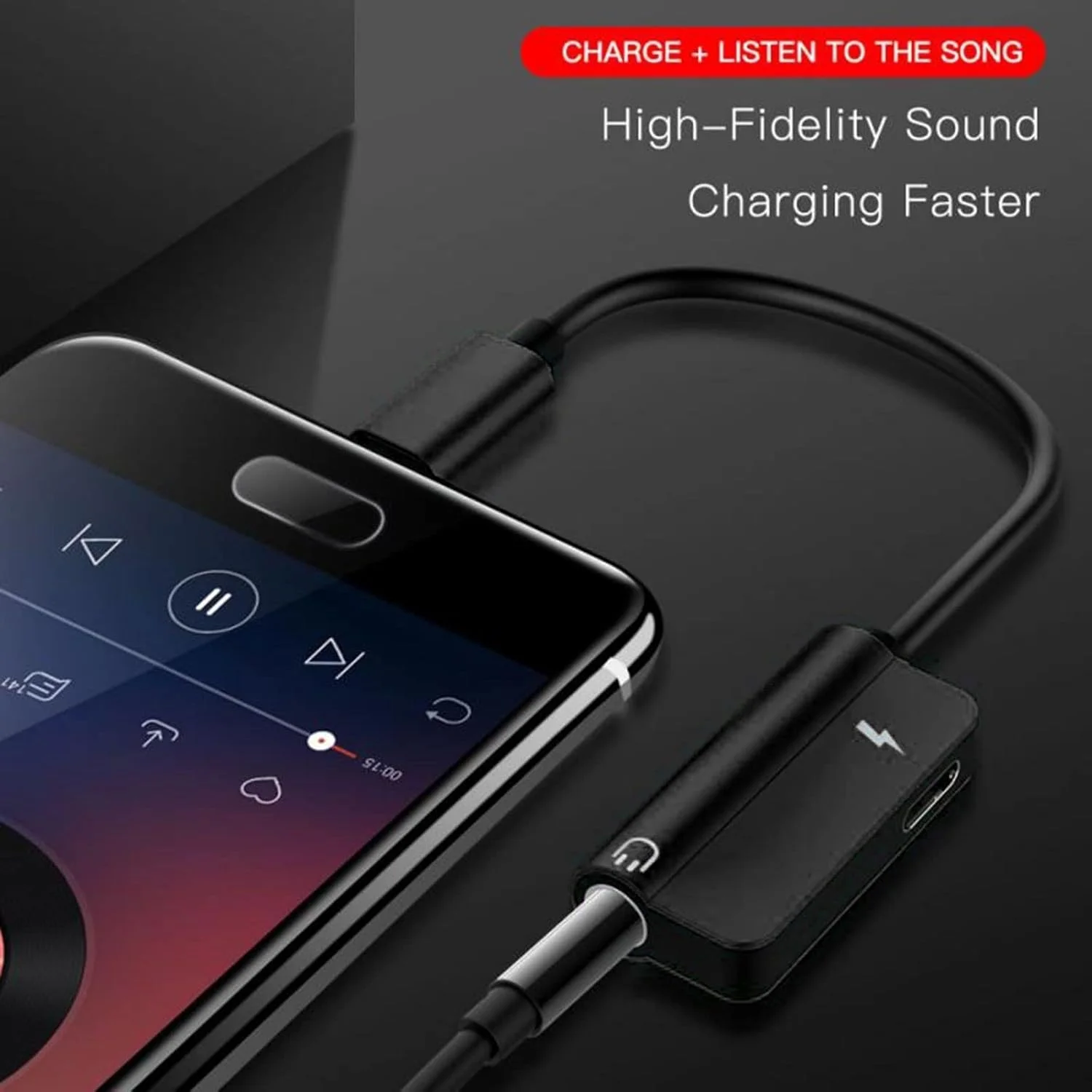 تبدیل USB-C به جک 3.5 میلیمتری هدفون و شارژر، کابل آداپتور USB-C به AUX (مشکی، تک سایز) 2 عددی تبدیل USB-C به جک 3.5 میلیمتری هدفون و شارژر، کابل آداپتور USB-C به AUX (مشکی، تک سایز) 2 عددی