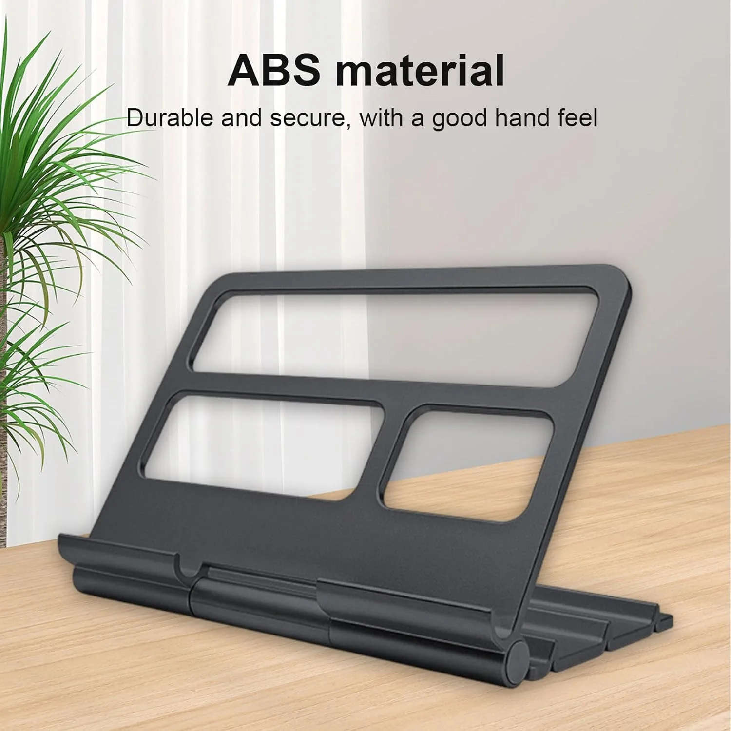 پایه تبلت تاشو قابل تنظیم، نگهدارنده تبلت جهانی ABS ممتاز با پایه ضد لغزش سیلیکونی، سازگار با آیپد، سامسونگ، هواوی، لنوو و غیره