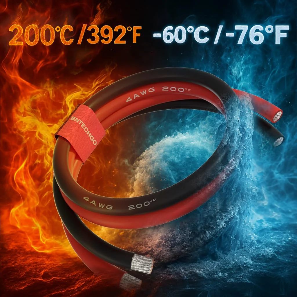 سیم سیلیکونی گیج 4 BNTECHGO، 1.5 متر قرمز و 1.5 متر مشکی، سیم مسی قلع اندود شده انعطاف پذیر 4 AWG سیم سیلیکونی گیج 4 BNTECHGO، 1.5 متر قرمز و 1.5 متر مشکی، سیم مسی قلع اندود شده انعطاف پذیر 4 AWG