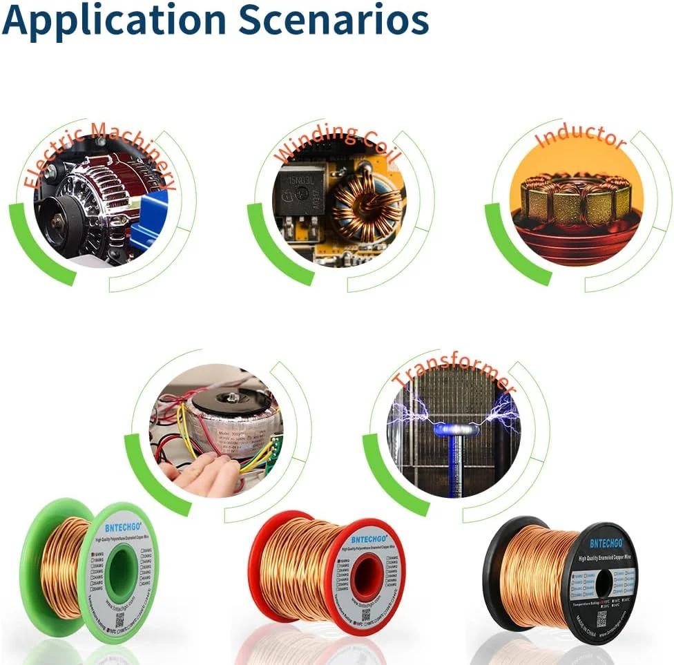 سیم لاکی BNTECHGO سایز 30 AWG - سیم مسی روکش دار - سیم پیچی لاکی روکش دار - 113 گرم - قطر 0.25 میلی متر، یک حلقه، رنگ طبیعی، تحمل دمای 155 درجه سانتیگراد، مناسب برای ترانسفورماتورها و القاگرها سیم لاکی BNTECHGO سایز 30 AWG - سیم مسی روکش دار - سیم پیچی لاکی روکش دار - 113 گرم - قطر 0.25 میلی متر، یک حلقه، رنگ طبیعی، تحمل دمای 155 درجه سانتیگراد، مناسب برای ترانسفورماتورها و القاگرها