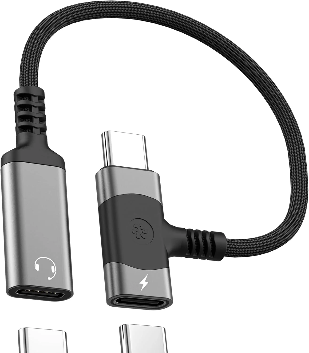 تبدیل دوگانه USB-C برای آیفون 16 15 پرو مکس به آداپتور جک هدفون صدا (2 در 1) کابل شارژ سریع دانگل شارژ سیم AUX برای هدست چند پورت خودرو اپل، پاور برای آیپد سازگار با سامسونگ