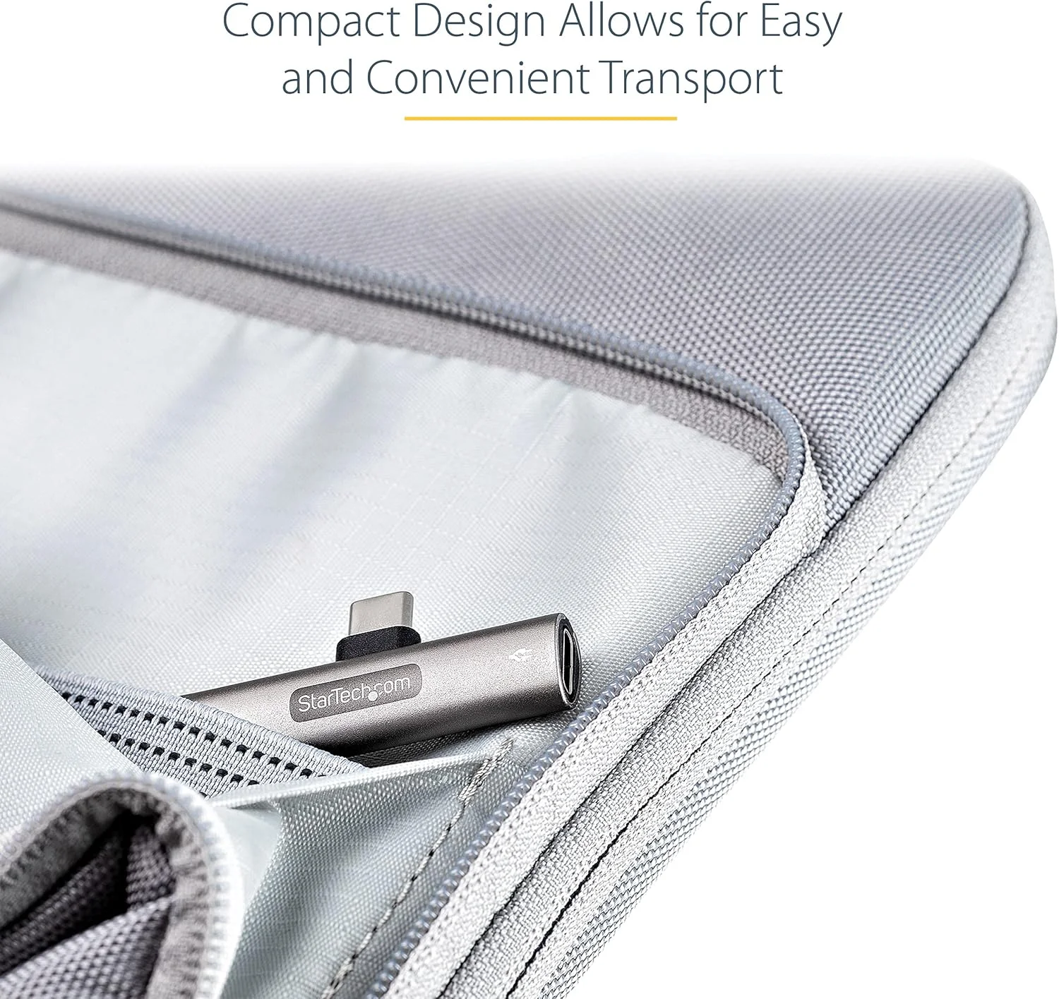 آداپتور صدا و شارژ USB C استار تک - آداپتور صدای USB-C با جک هدفون/هدست 3.5 میلی‌متری TRRS و شارژر عبوری USB Type-C با توان 60 وات - برای تلفن/تبلت/لپ‌تاپ USB-C (CDP235APDM)