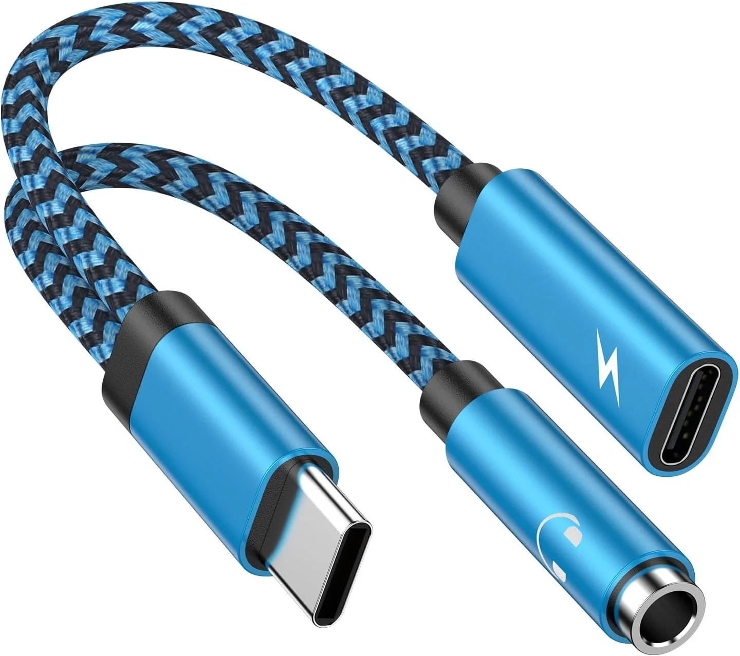 تبدیل USB Type C به جک 3.5 میلی‌متری هدفون و شارژر سامسونگ، پورت شارژ 60W PD به جک صوتی AUX و کابل شارژ سریع برای Galaxy S25 Ultra/S23/S24، Google Pixel 9a/8a/8Pro/7، iPhone 16e