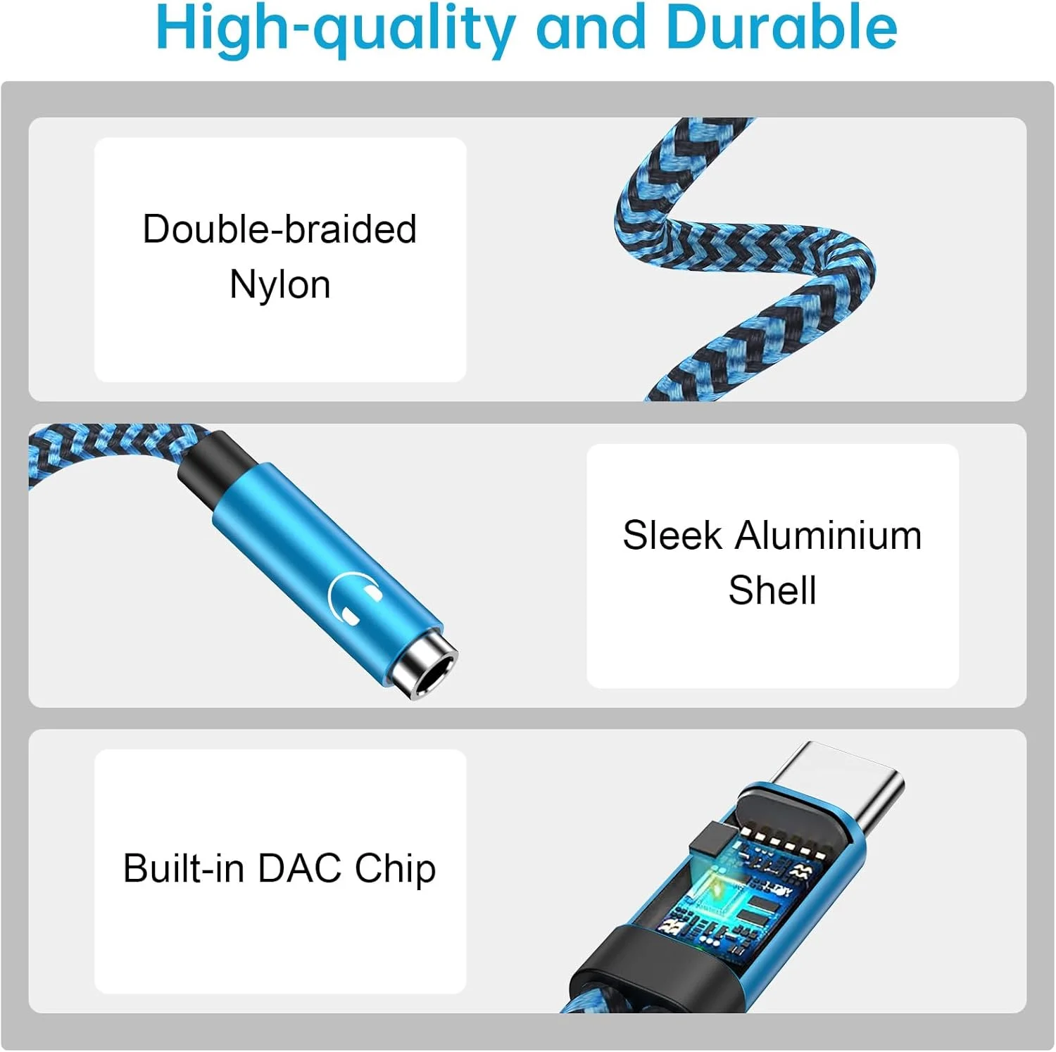 تبدیل USB Type C به جک 3.5 میلی‌متری هدفون و شارژر سامسونگ، پورت شارژ 60W PD به جک صوتی AUX و کابل شارژ سریع برای Galaxy S25 Ultra/S23/S24، Google Pixel 9a/8a/8Pro/7، iPhone 16e