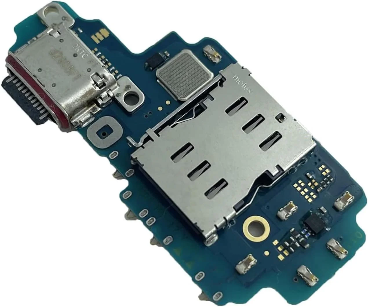 تعویض درگاه شارژ گوشی سامسونگ گلکسی S22 Ultra 5G، کابل فلت درگاه شارژ USB برای تعویض سامسونگ S22 Ultra مدل S908u S908a S908w، قطعه تعمیر کانکتور Type C [نسخه ایالات متحده]