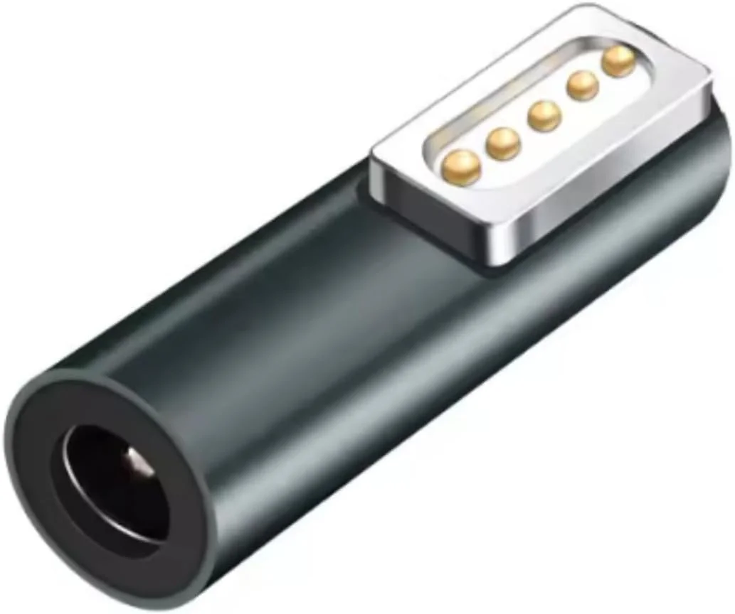 آداپتور مغناطیسی Type C به DC 5521 PD مدل SKEIDO، مناسب برای Magsafe1 و Magsafe 2 MacBook Pro، شارژ سریع 5 آمپر، تبدیل کننده پلاگین مغناطیسی USB C مادگی (DC5521 به Magsafe 1)