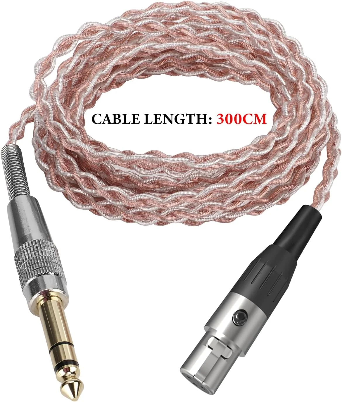 کابل صوتی ارتقا یافته با روکش نقره Geekria Apollo سازگار با هدفون های Beyerdynamic DT 900 PRO X، DT 770 PRO X، کابل جایگزین 6.35mm/3.5mm برای آمپلی فایر رومیزی (3 متر)