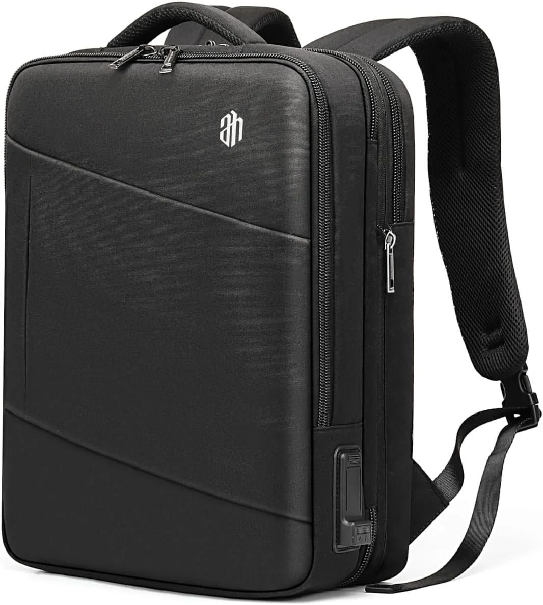 کیف کوله پشتی حرفه ای مسافرتی تجاری، کیف لپ تاپ با پورت شارژ USB و جک هدفون برای مردان و زنان، ضد سرقت، ضد آب، مناسب برای لپ تاپ 15.6 اینچی