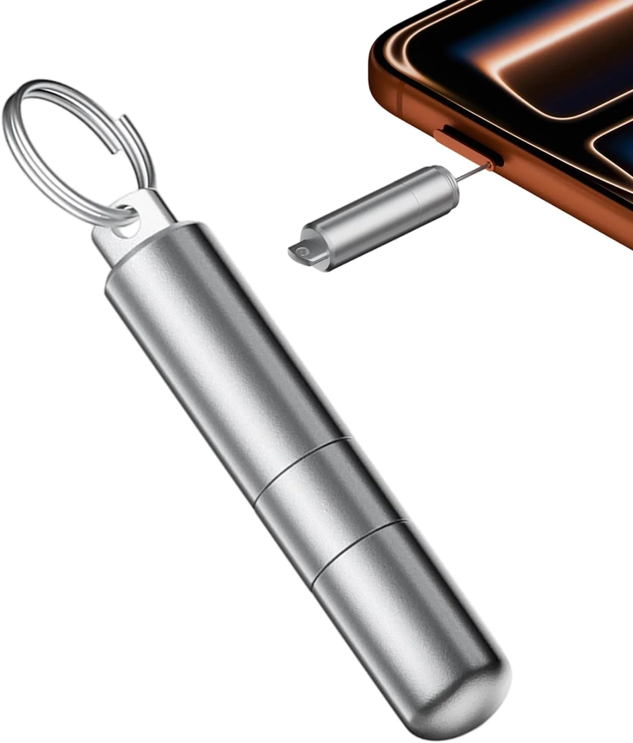 ابزار بیرون آوردن سیم کارت گوشی - ابزار بیرون آوردن خشاب سیم کارت گوشی، برس تمیز کننده آویز ضد گم شدن برای تعمیرات جایگزینی لوازم الکترونیکی تبلت گوشی هوشمند مسافرت روزانه