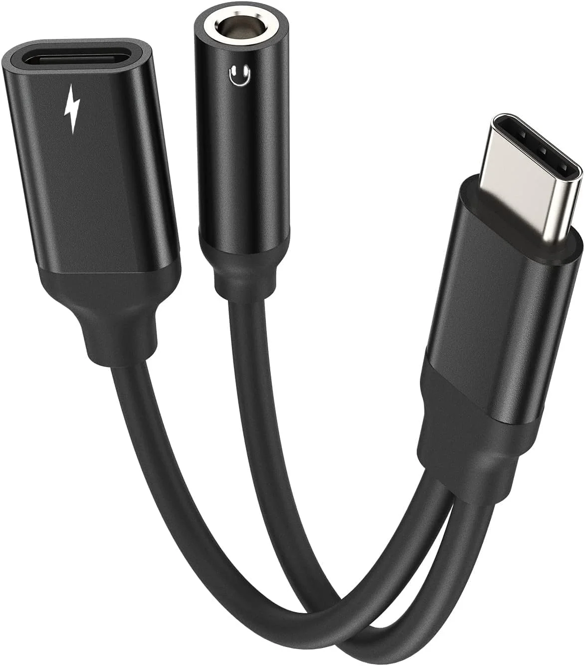 آداپتور 2 در 1 USB C به AUX 3.5mm صدا + شارژر KP TECHNOLOGY، مبدل هدفون شارژ سریع PD 60W Type C برای آیفون، سامسونگ، موتورولا، پیکسل، آنر، وان پلاس، نوکیا، اوپو و سایر دستگاه های USB C
