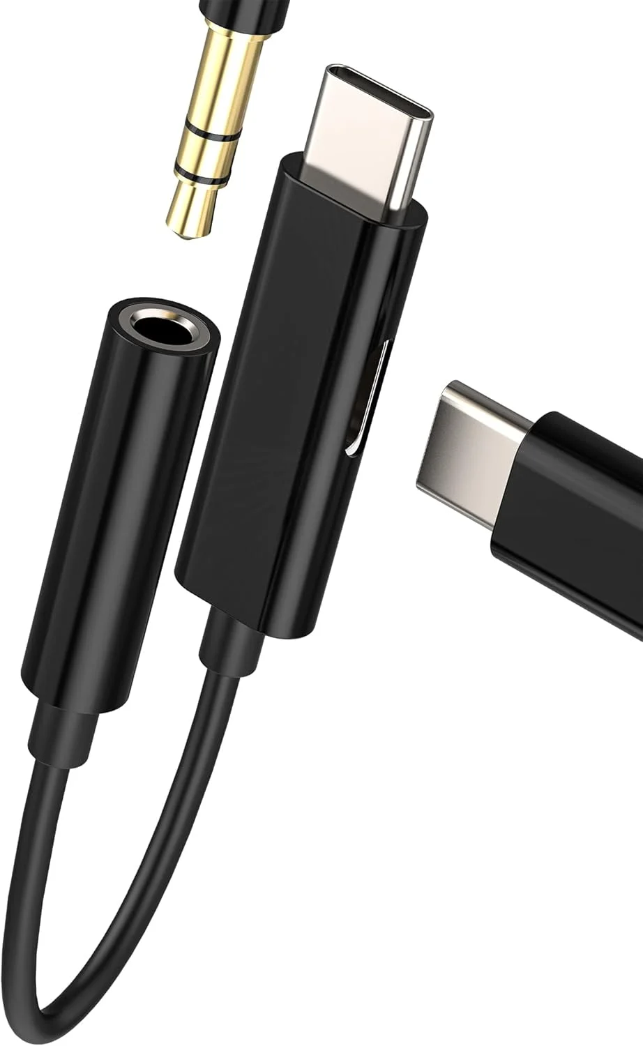 تبدیل USB-C به جک صوتی AUX، کابل شارژر 2 در 1 Type-C، اسپلیتر هدفون 3.5 میلی‌متری برای آیفون 16 15 پرو مکس سازگار با Samsung Galaxy S23 S24 برای آیپد، دانگل هدفون، لوازم جانبی مبدل اندروید