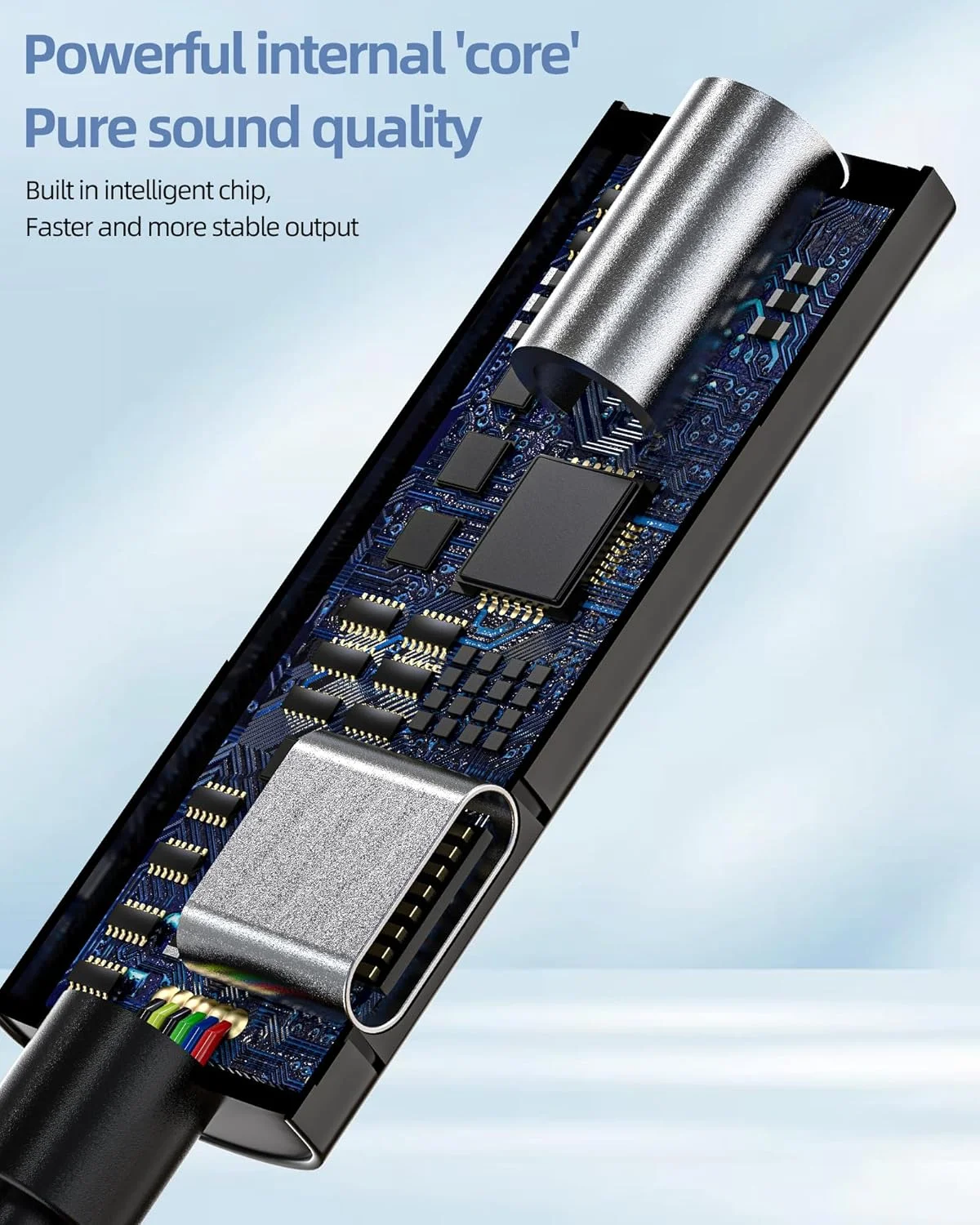 تبدیل USB-C به جک هدفون 3.5 میلی‌متری (2 در 1) کابل صدا AUX، اسپلیتر شارژر Type-C سازگار با آیفون 16 و 15 پرو مکس، سامسونگ، آیپد، تبلت، اندروید، کانکتور شارژ