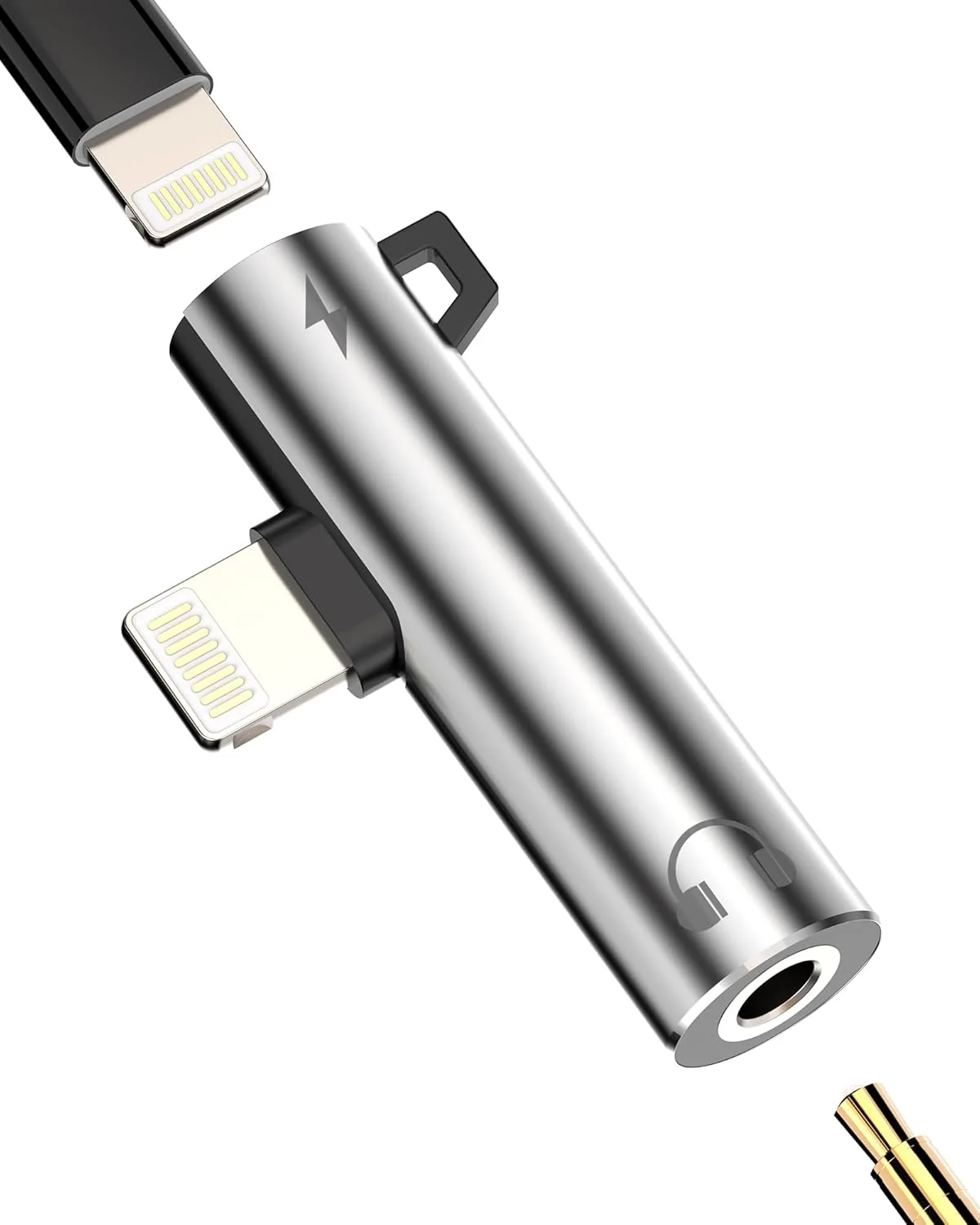 تبدیل لایتنینگ به جک ۳.۵ میلی‌متری هدفون، کابل شارژر، دانگل کمکی خودرو، لوازم جانبی صوتی برای آیفون ۱۴، ۱۳، ۱۲، ۱۱ پرو مکس پلاس و آیپد ایر